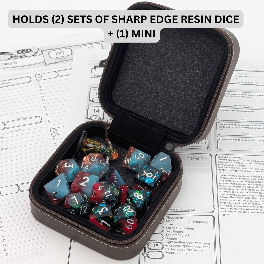 Dragon Dice Horder | DND Dice Storage | D&D Dice Storage | Leather Dice Box | Travel Case for Dice Set | Dungeons And Dragons