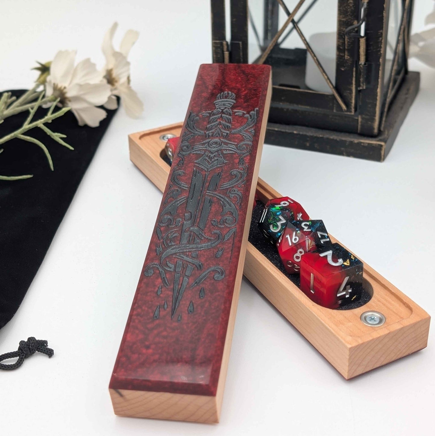 Bloodpact - Luxury Handmade Wood and Resin Dice Vault