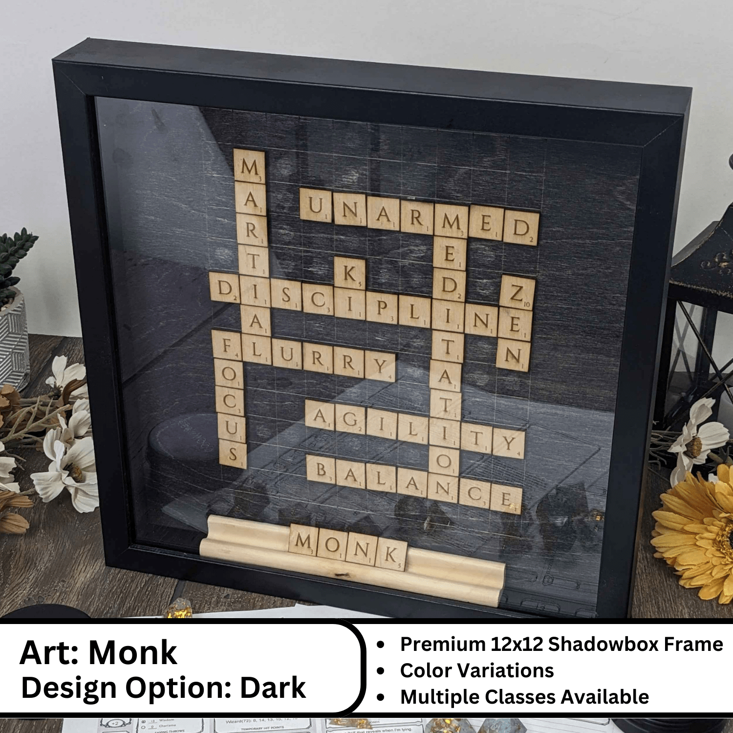 Dungeons and Dragons Scrabble Wall Art