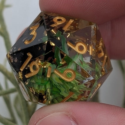 Spectral Moss 7-Piece Polyhedral Dice Set