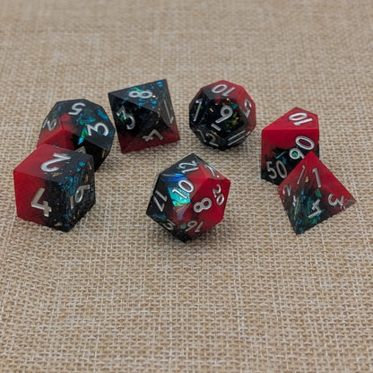 Molten Glintcrystal 7-Piece Polyhedral Dice Set