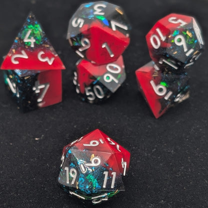 Molten Glintcrystal 7-Piece Polyhedral Dice Set