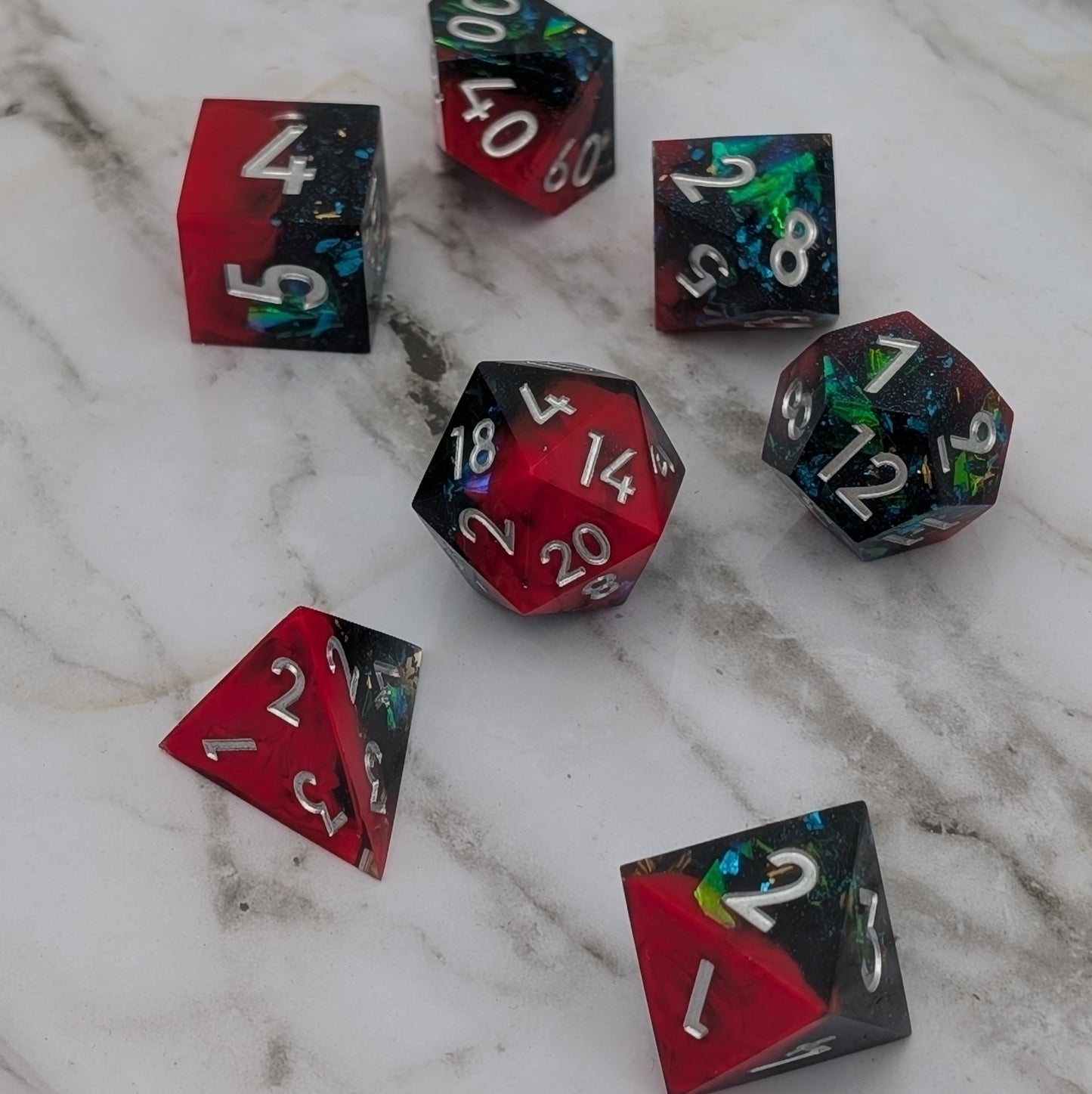 Molten Glintcrystal 7-Piece Polyhedral Dice Set