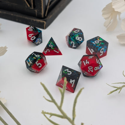 Molten Glintcrystal 7-Piece Polyhedral Dice Set