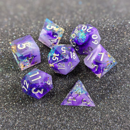 Astral Lavenderite 7-Piece Polyhedral Dice Set