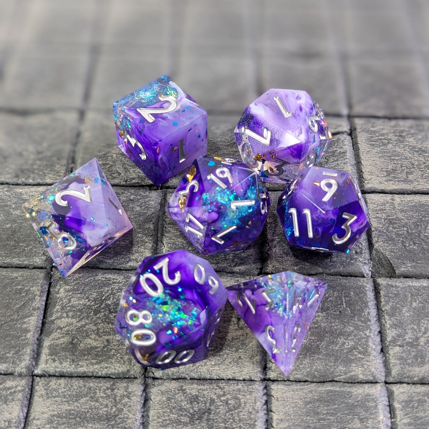 Astral Lavenderite 7-Piece Polyhedral Dice Set