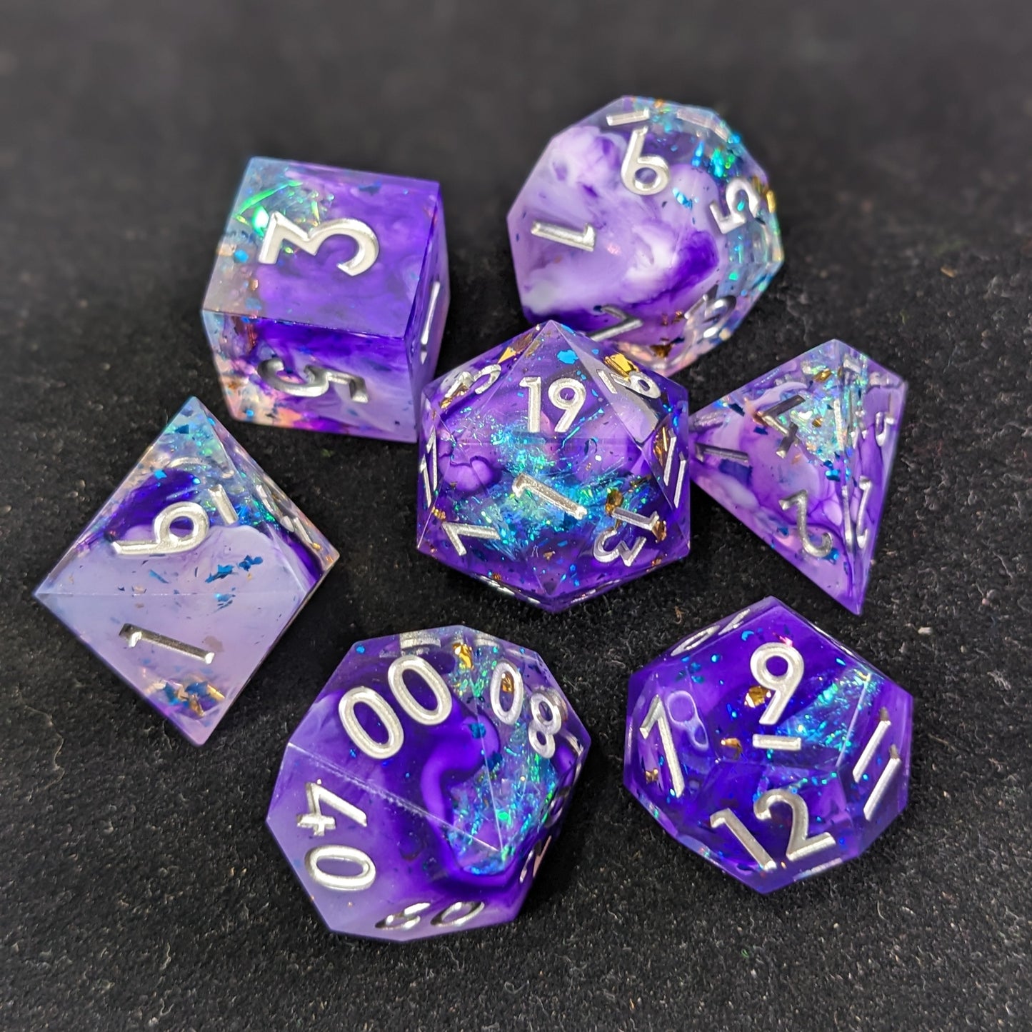 Astral Lavenderite 7-Piece Polyhedral Dice Set