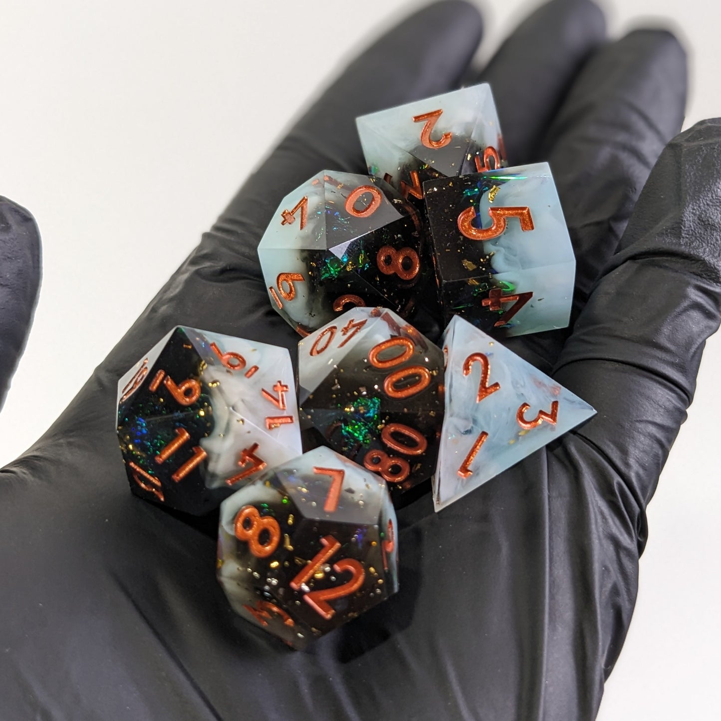 Cosmic Fog - 7 Piece Luxury D&D Dice Set