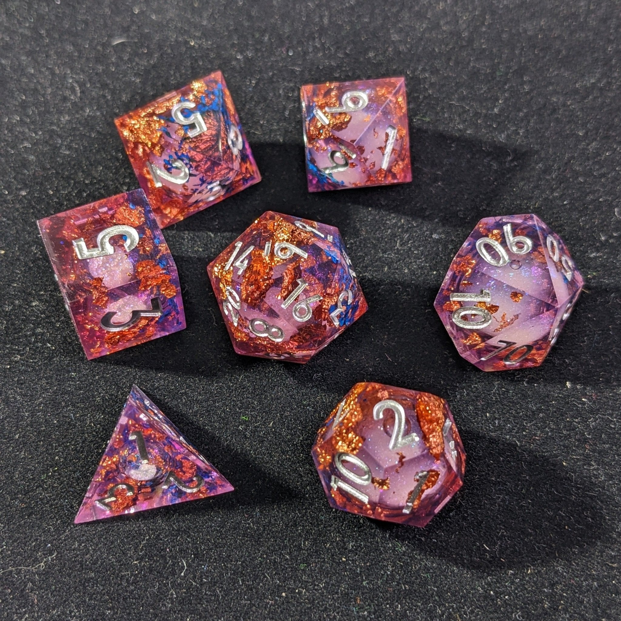 Mystic Mirage 7-Piece Luxury Liquid Core Dice Set