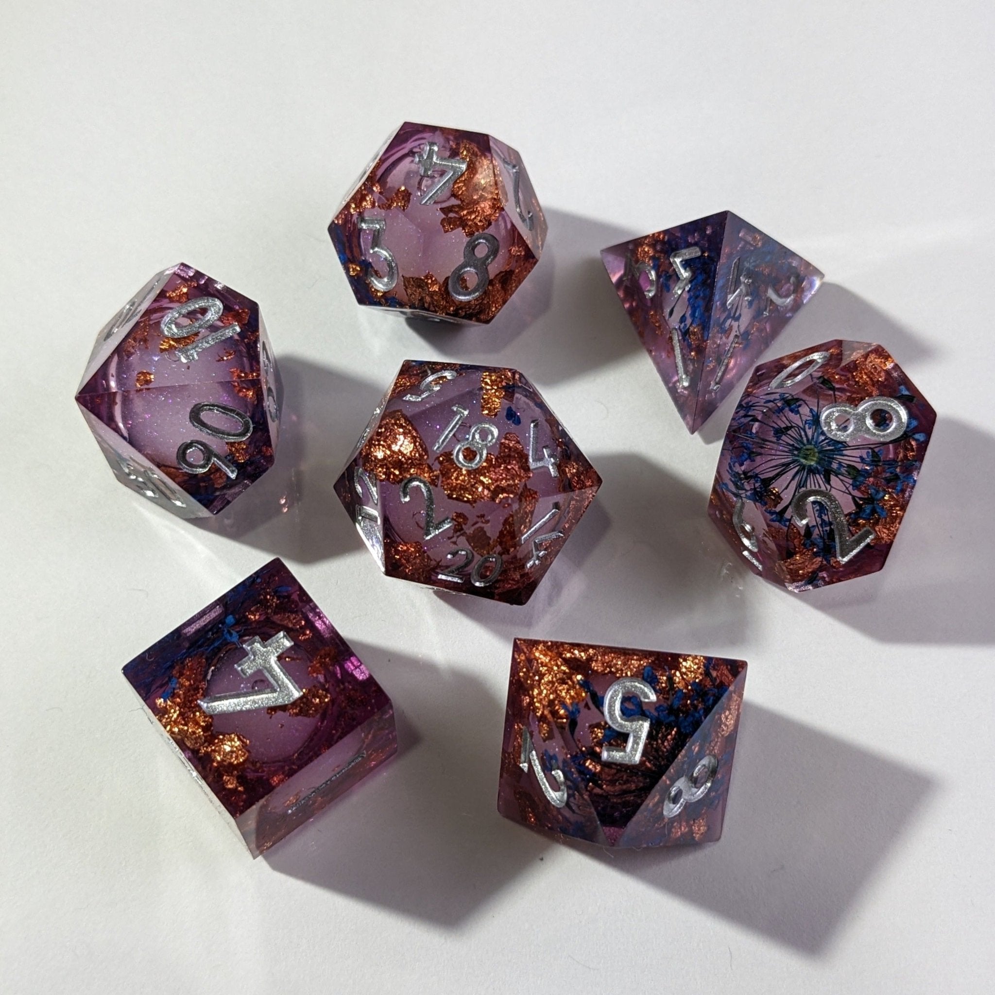 Mystic Mirage 7-Piece Luxury Liquid Core Dice Set