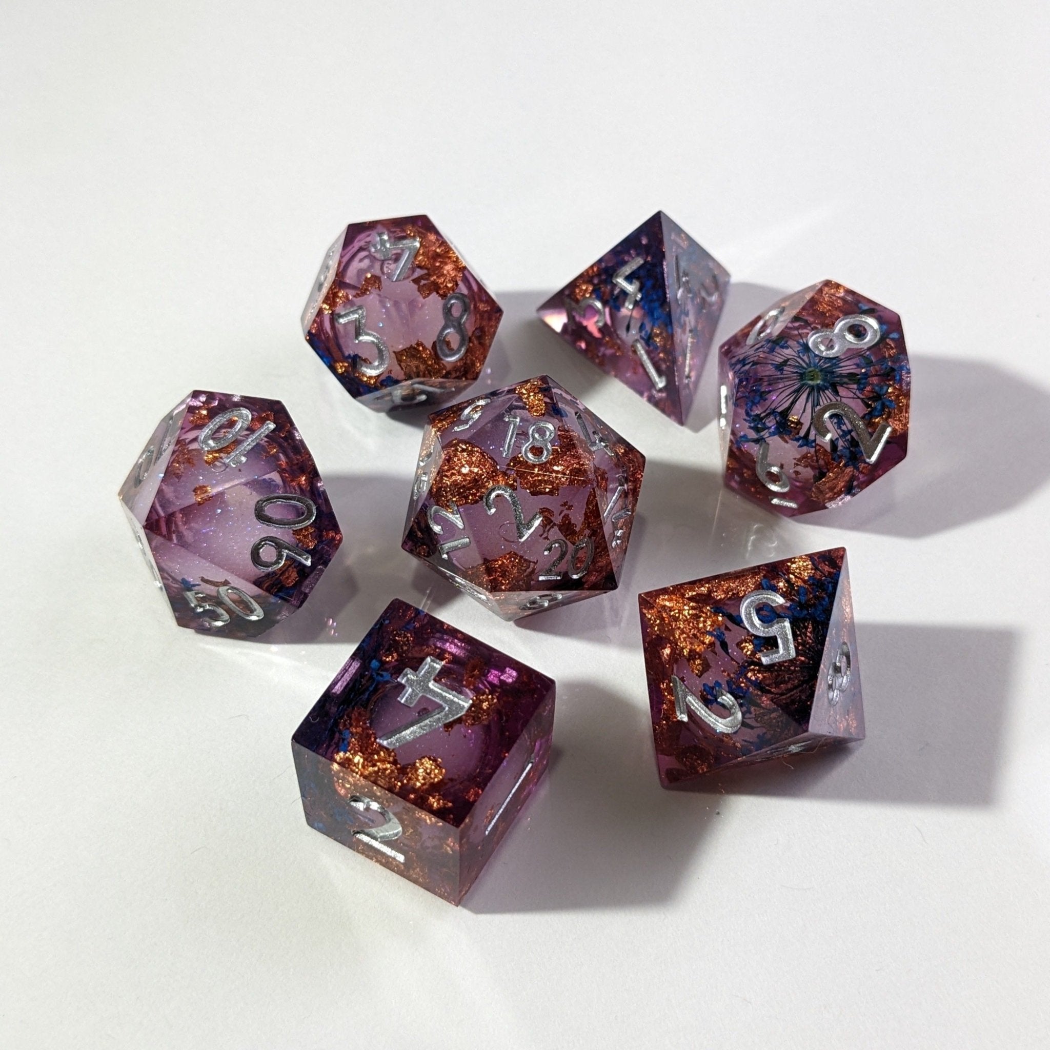 Mystic Mirage 7-Piece Luxury Liquid Core Dice Set