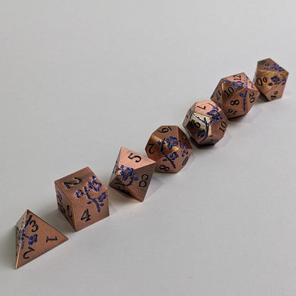 Moonlit Eldertarn - 7 Piece Luxury Metal D&D Dice Set