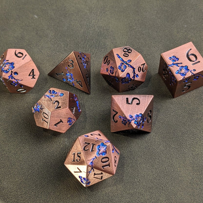 Moonlit Eldertarn - 7 Piece Luxury Metal D&D Dice Set