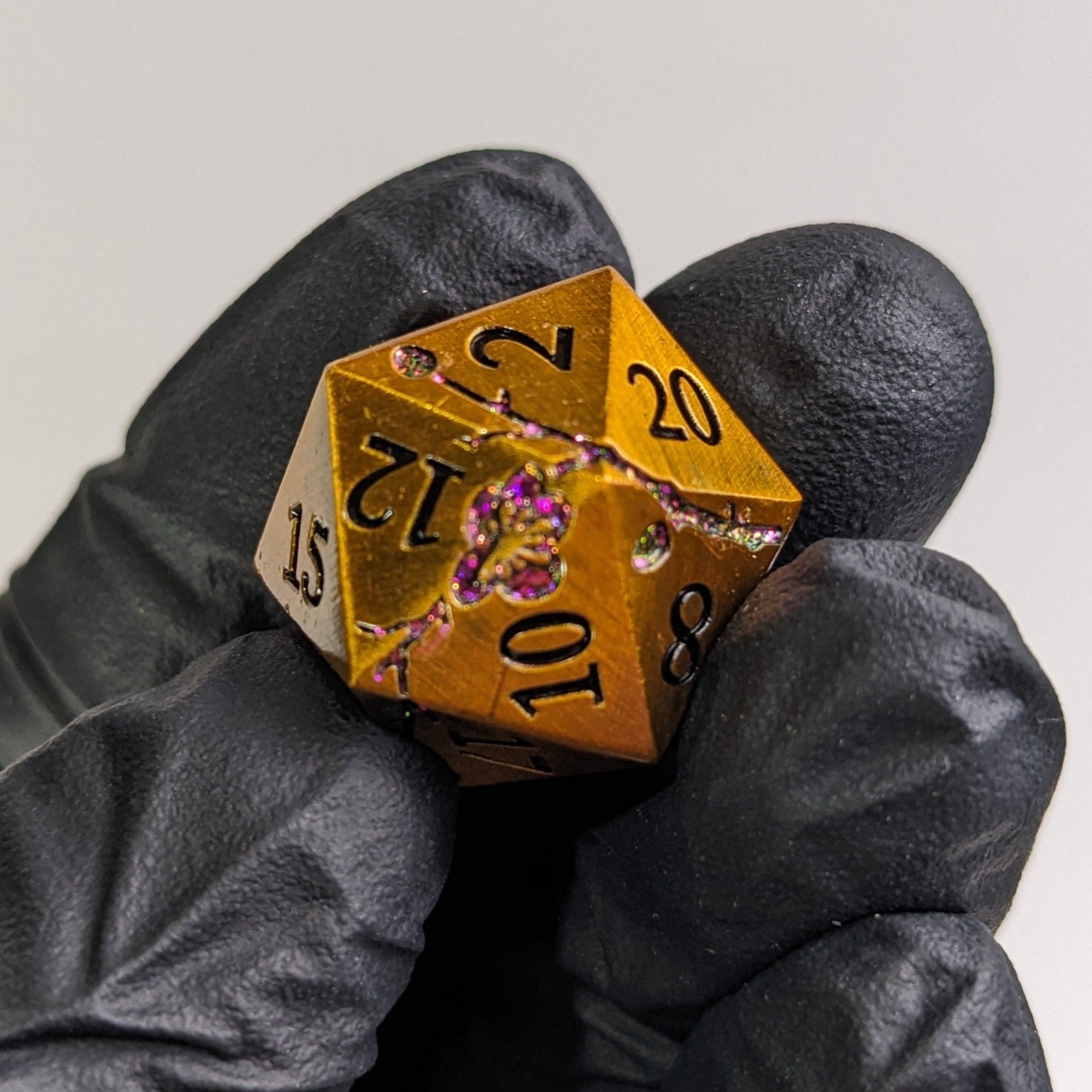 Luxe Lotus - 7 Piece Luxury Metal D&D Dice Set