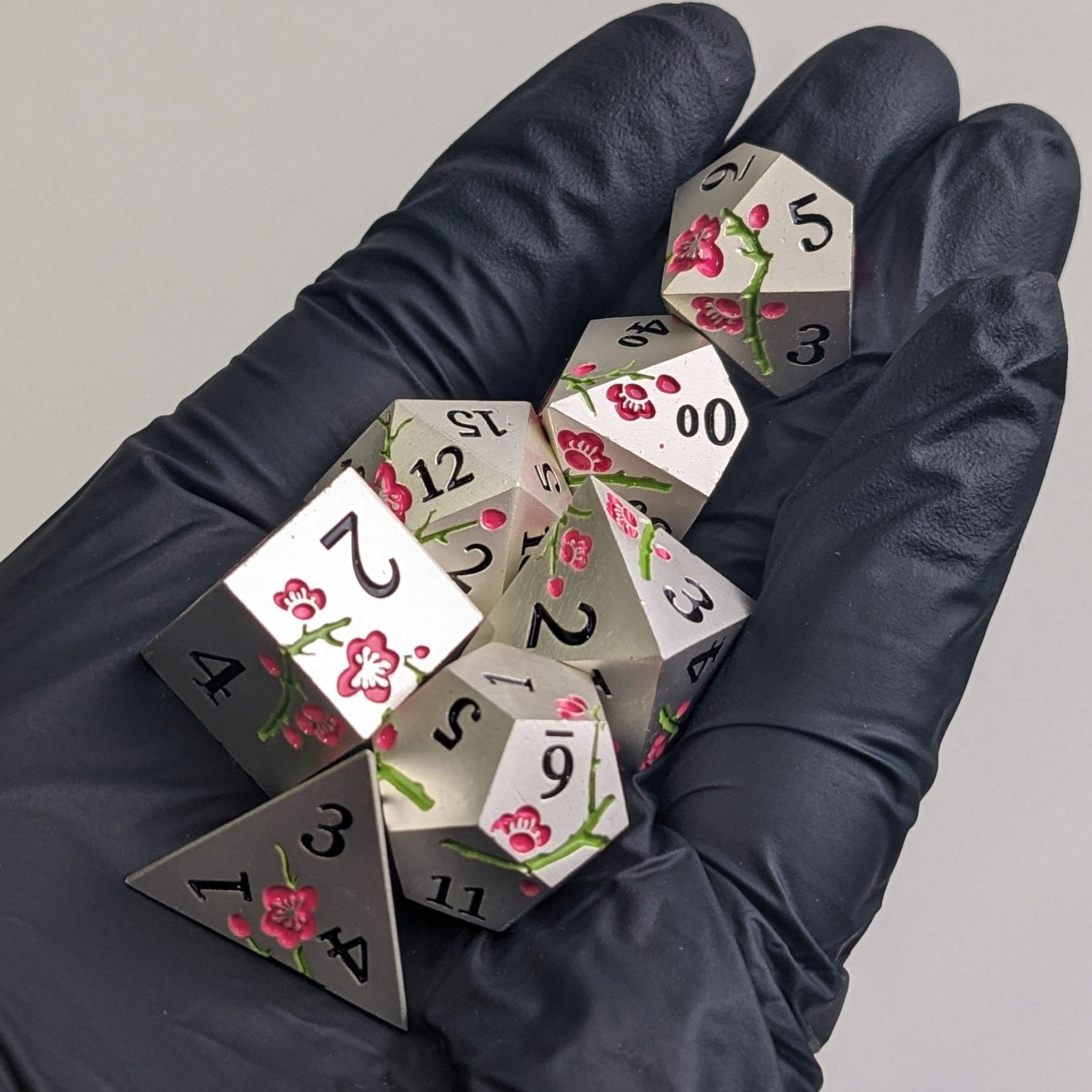 Moonlit Meadow - 7 Piece Luxury Metal D&D Dice Set