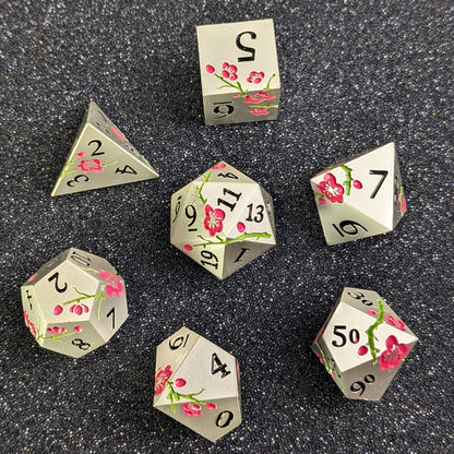 Moonlit Meadow - 7 Piece Luxury Metal D&D Dice Set