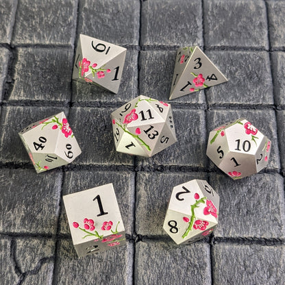 Moonlit Meadow - 7 Piece Luxury Metal D&D Dice Set