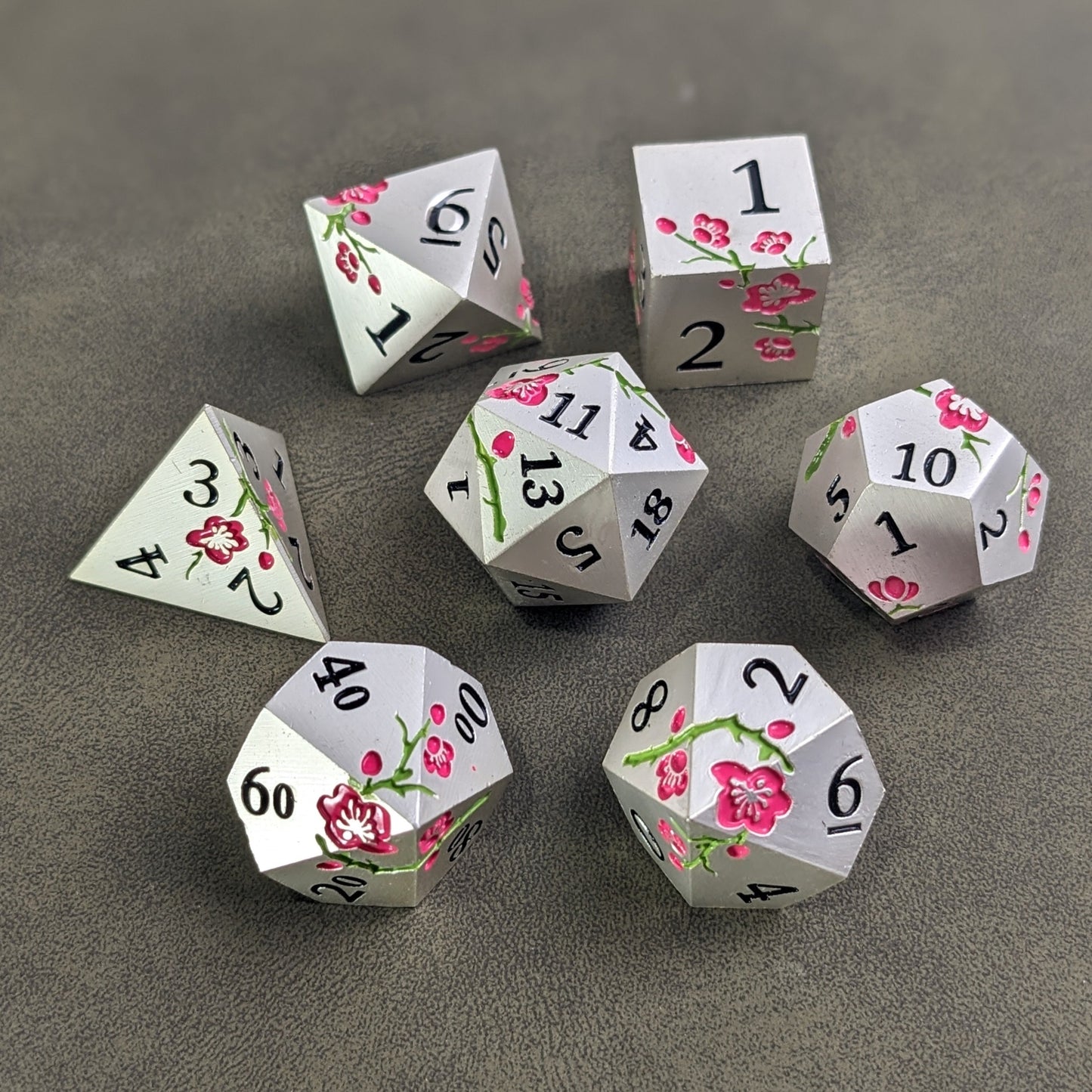 Moonlit Meadow - 7 Piece Luxury Metal D&D Dice Set