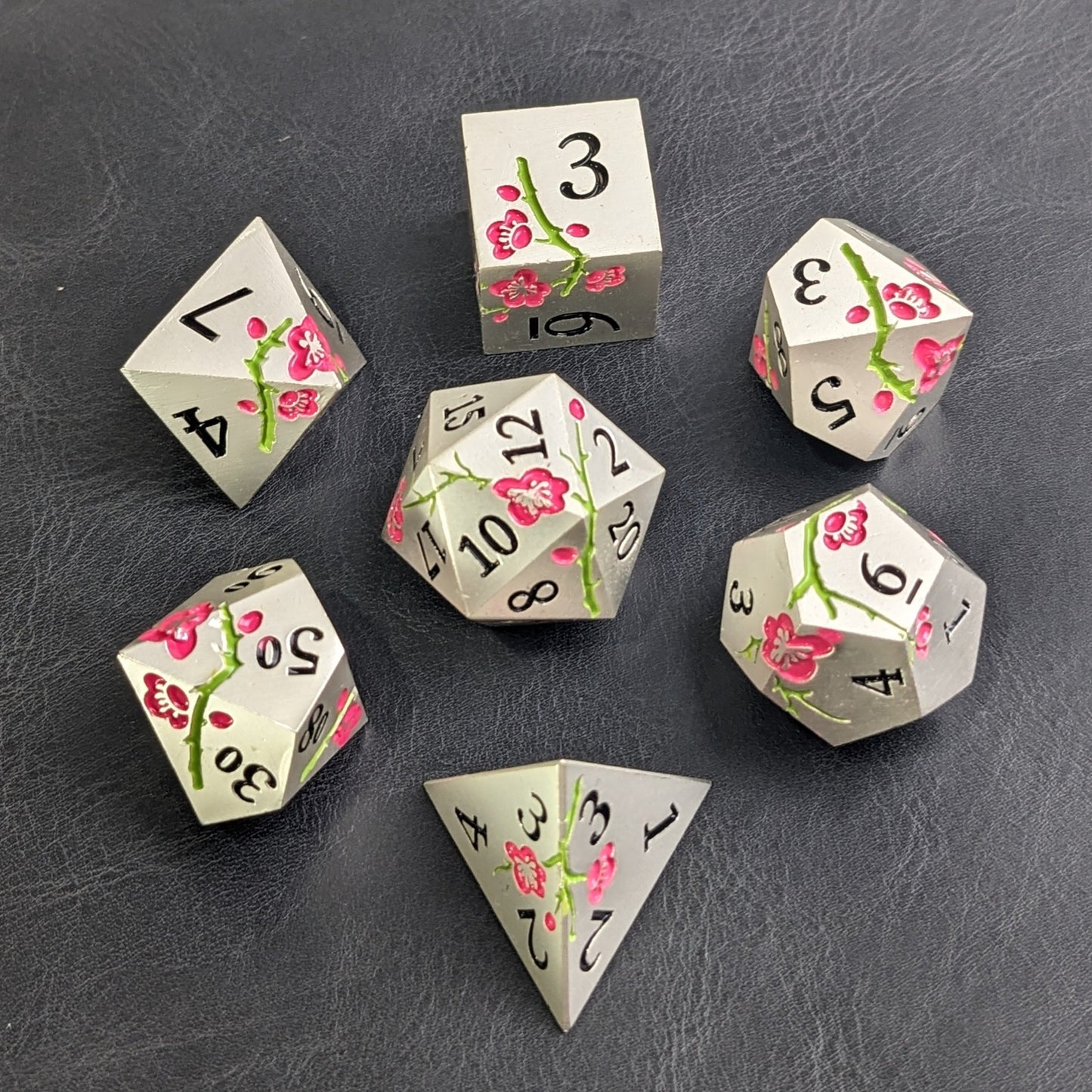 Moonlit Meadow - 7 Piece Luxury Metal D&D Dice Set