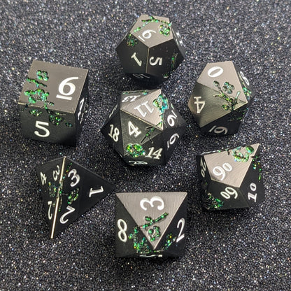 Midnight Moss - 7 Piece Luxury Metal D&D Dice Set