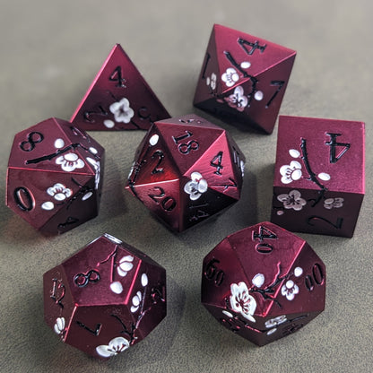 Alabaster Rosium - 7 Piece Luxury Metal D&D Dice Set