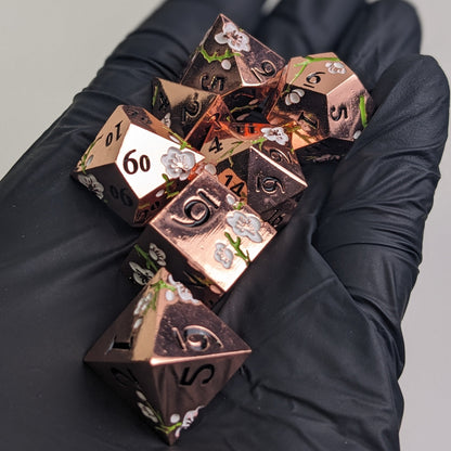 Enchantara - 7 Piece Luxury Metal D&D Dice Set