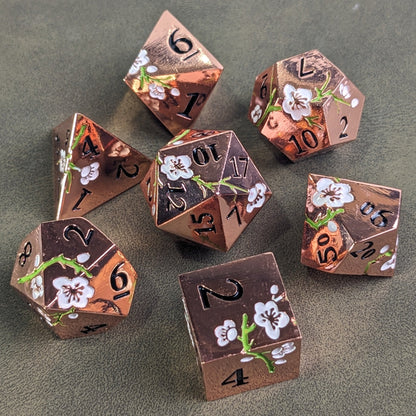 Enchantara - 7 Piece Luxury Metal D&D Dice Set