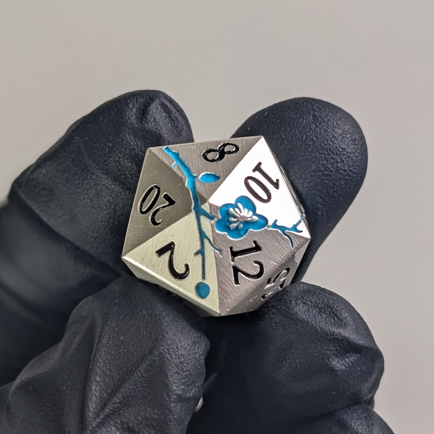 Frostpetal - 7 Piece Luxury Metal D&D Dice Set