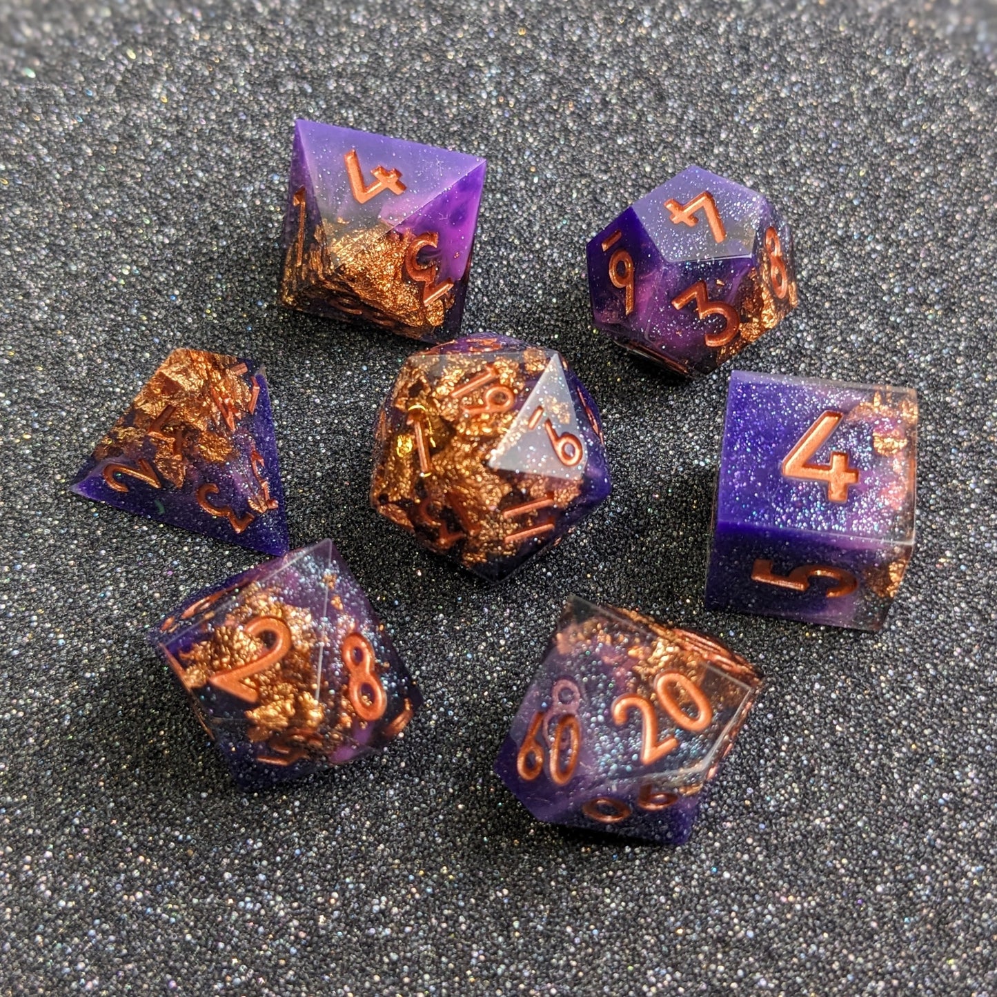 Gilded Regency - 7 Piece Luxury D&D Dice Set