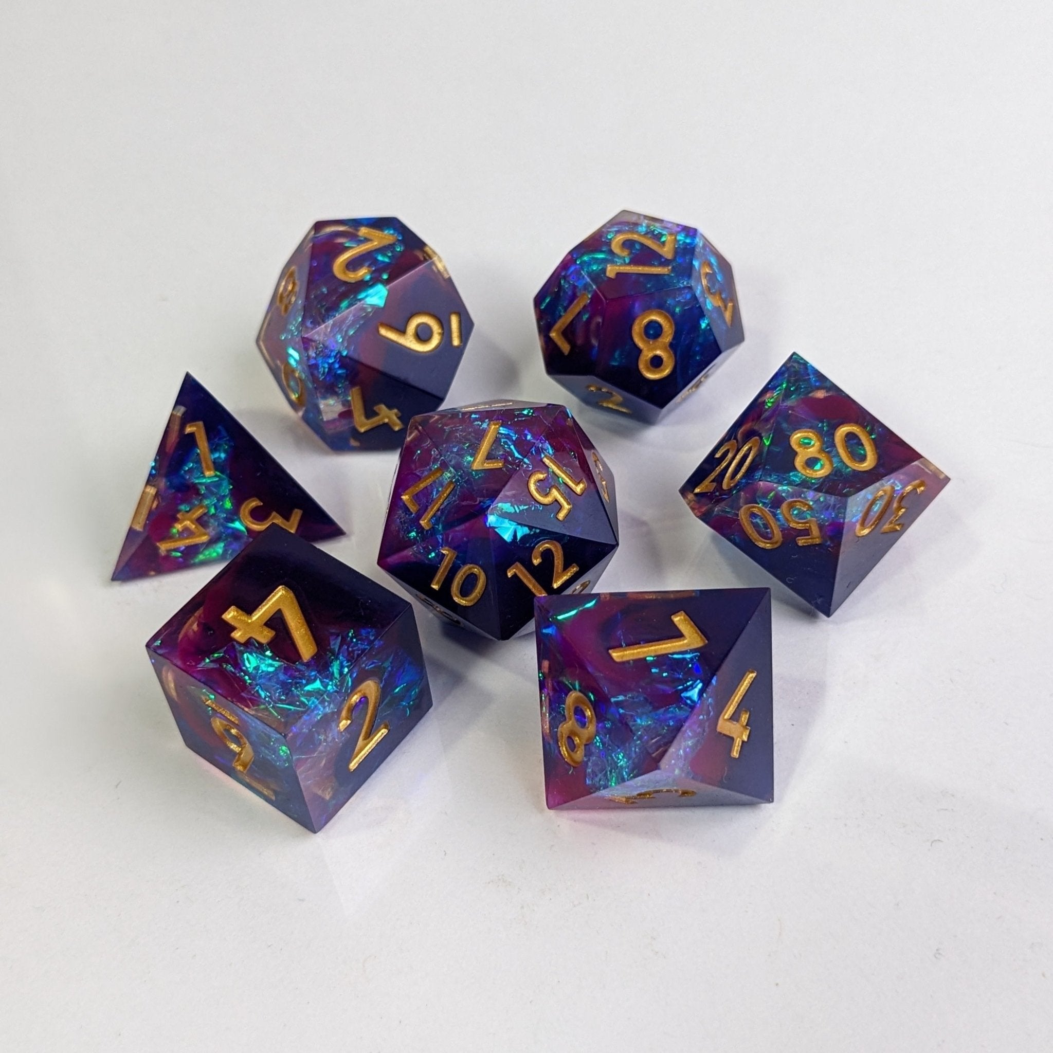 Mauve Mirage 7-Piece Polyhedral Dice Set