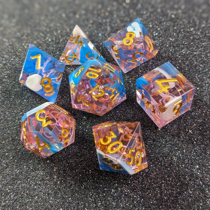 Ethereal Blush Prism - 7 Piece Luxury D&D Dice Set