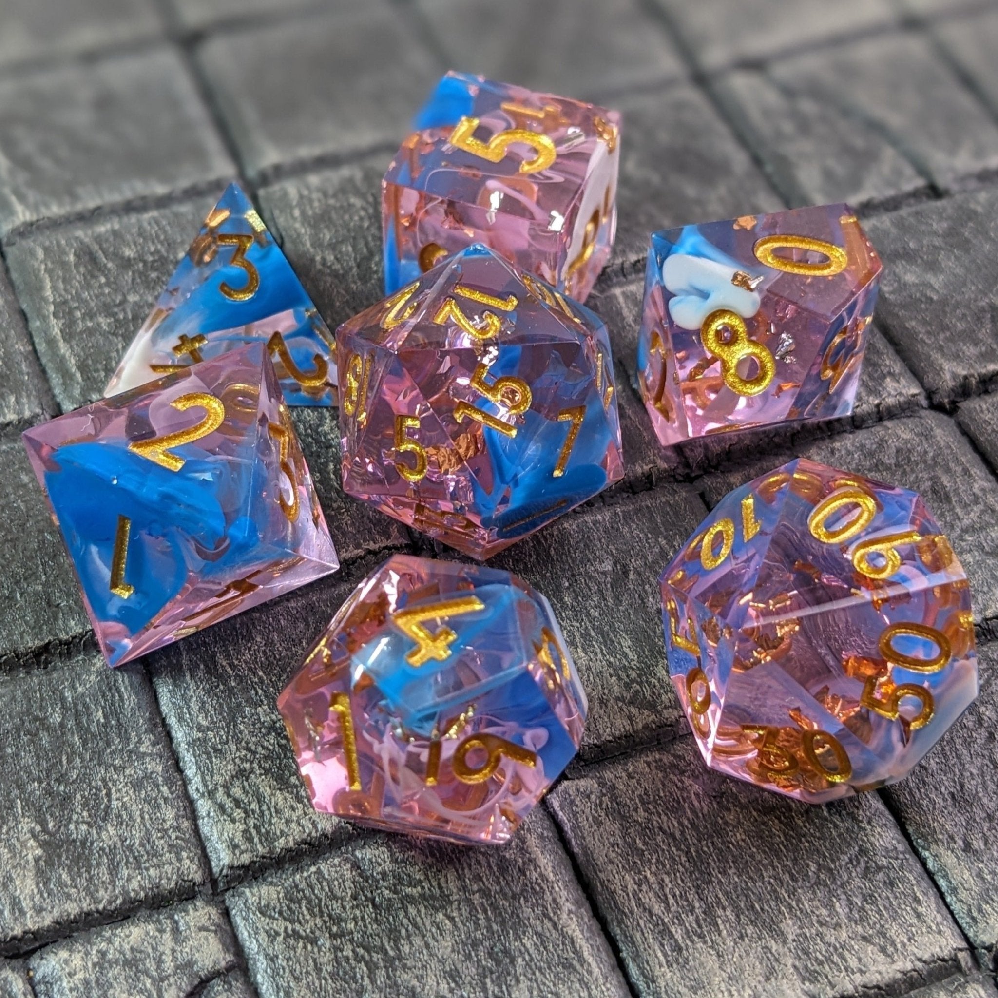 Ethereal Blush Prism - 7 Piece Luxury D&D Dice Set
