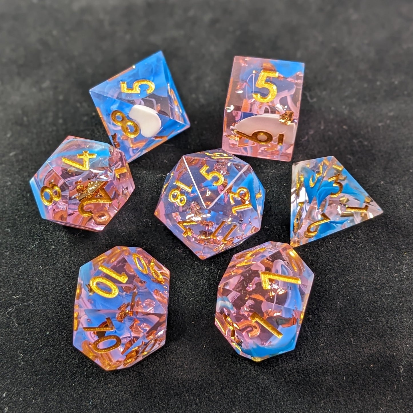 Ethereal Blush Prism - 7 Piece Luxury D&D Dice Set