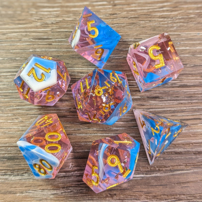 Ethereal Blush Prism - 7 Piece Luxury D&D Dice Set