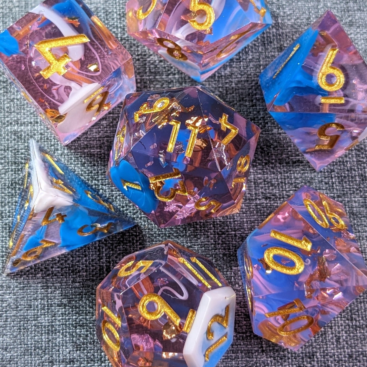 Ethereal Blush Prism - 7 Piece Luxury D&D Dice Set