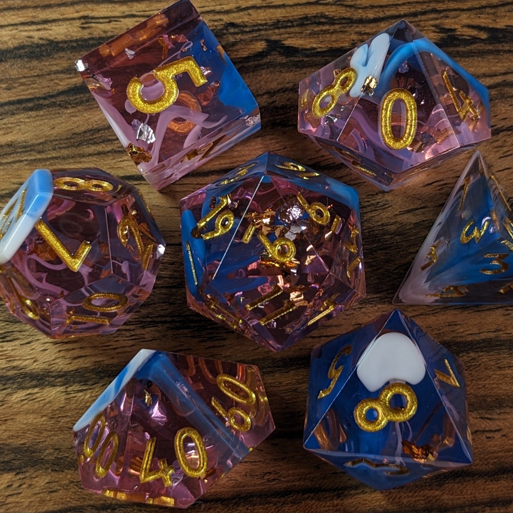 Ethereal Blush Prism - 7 Piece Luxury D&D Dice Set
