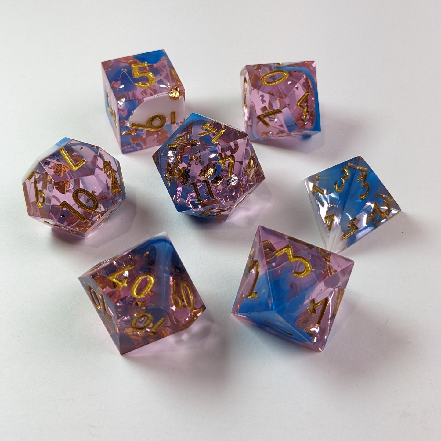 Ethereal Blush Prism - 7 Piece Luxury D&D Dice Set