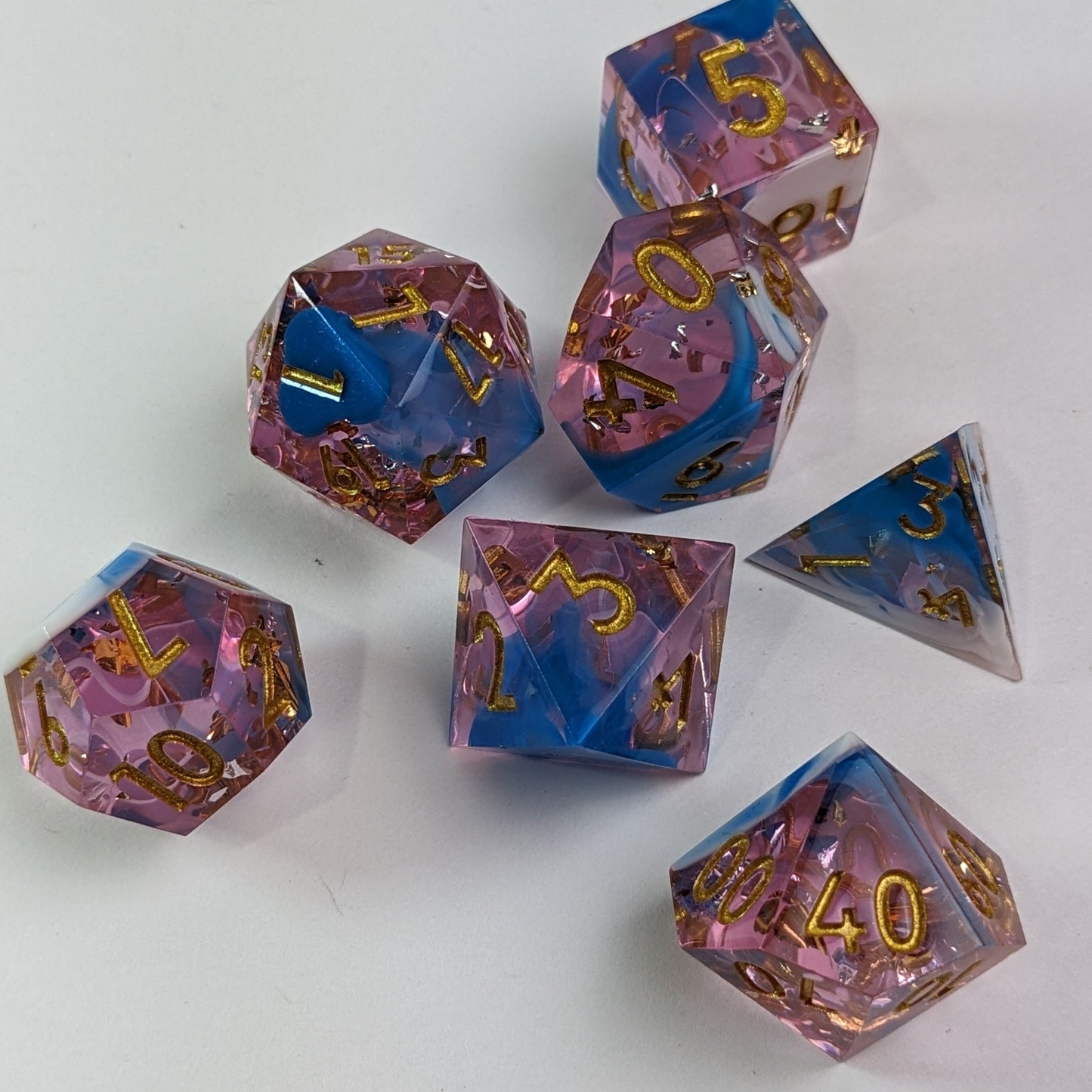 Ethereal Blush Prism - 7 Piece Luxury D&D Dice Set