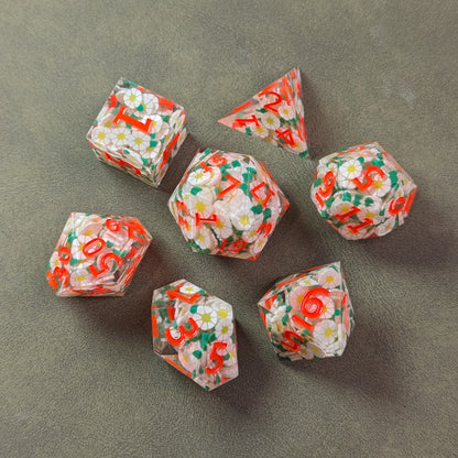 Sunshine Bloom - 7 Piece Luxury D&D Dice Set