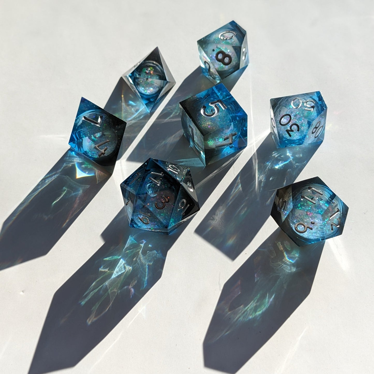 Midnight Stardust - 7 Piece Luxury D&D Dice Set