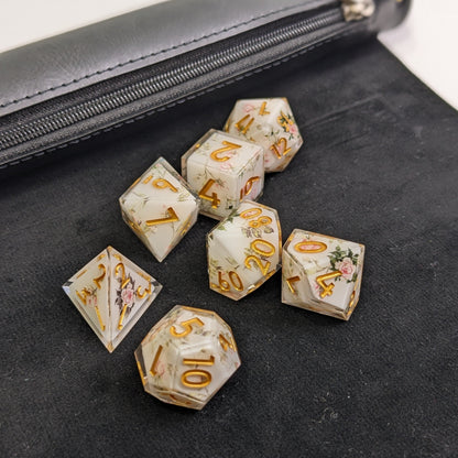 Gilded Garden - 7 Piece Luxury D&D Dice Set