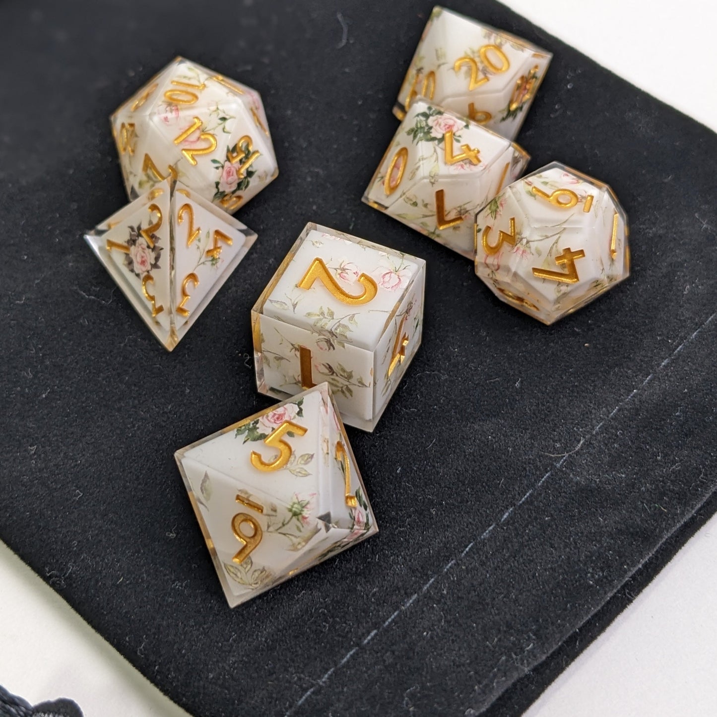 Gilded Garden - 7 Piece Luxury D&D Dice Set