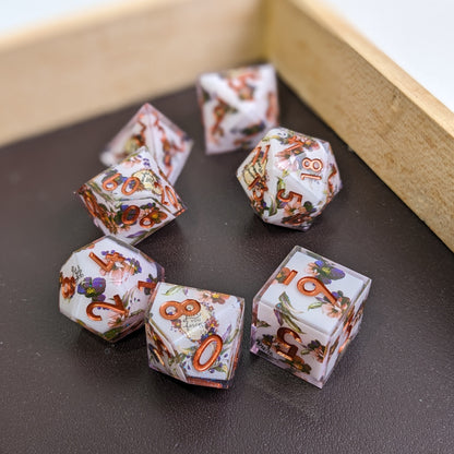 Copper Blossom - 7 Piece Luxury D&D Dice Set