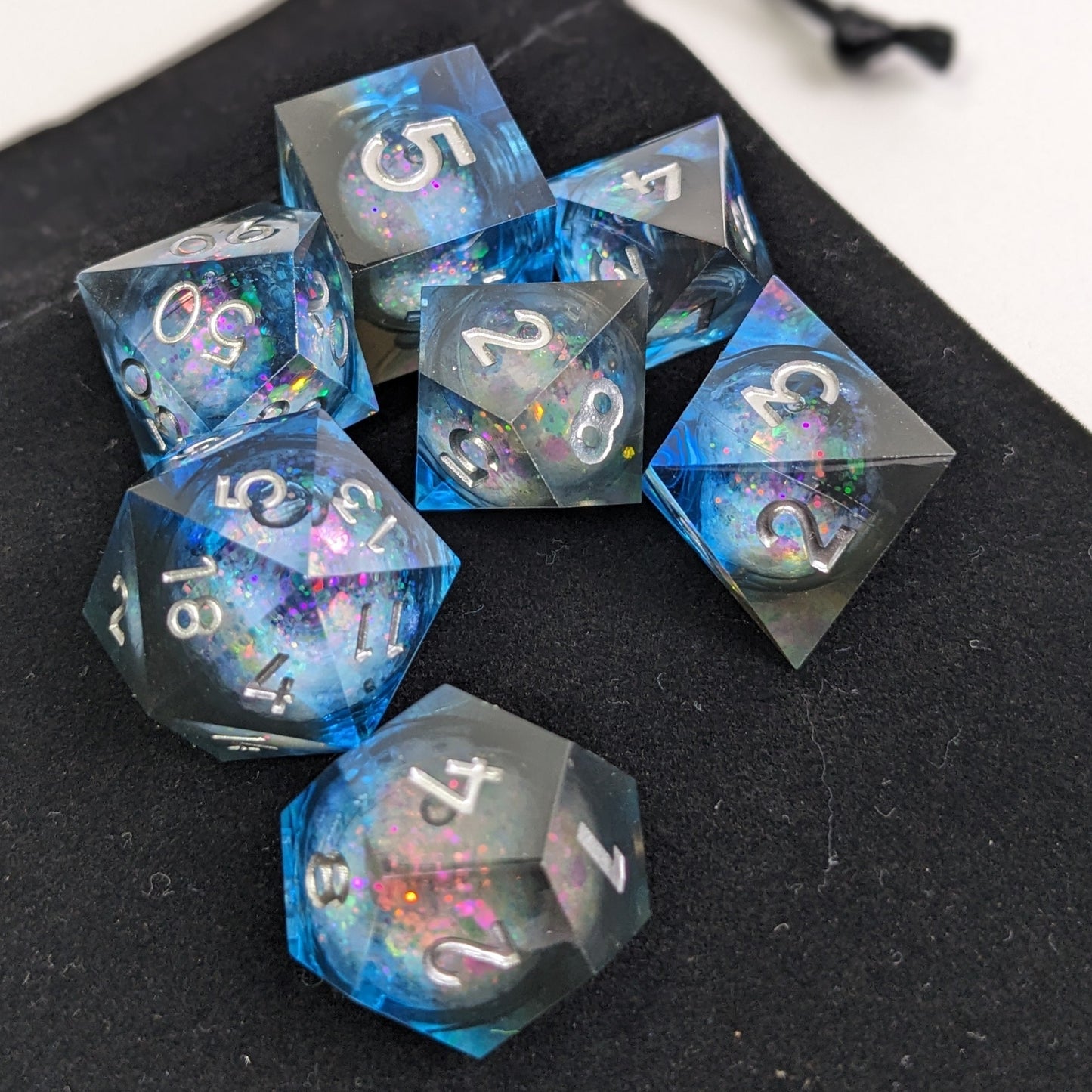 Midnight Stardust - 7 Piece Luxury D&D Dice Set