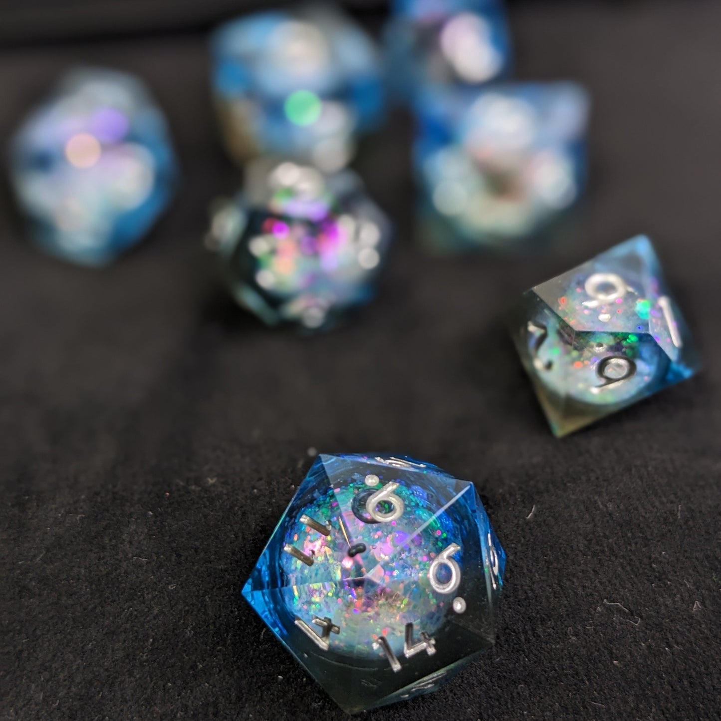 Midnight Stardust - 7 Piece Luxury D&D Dice Set