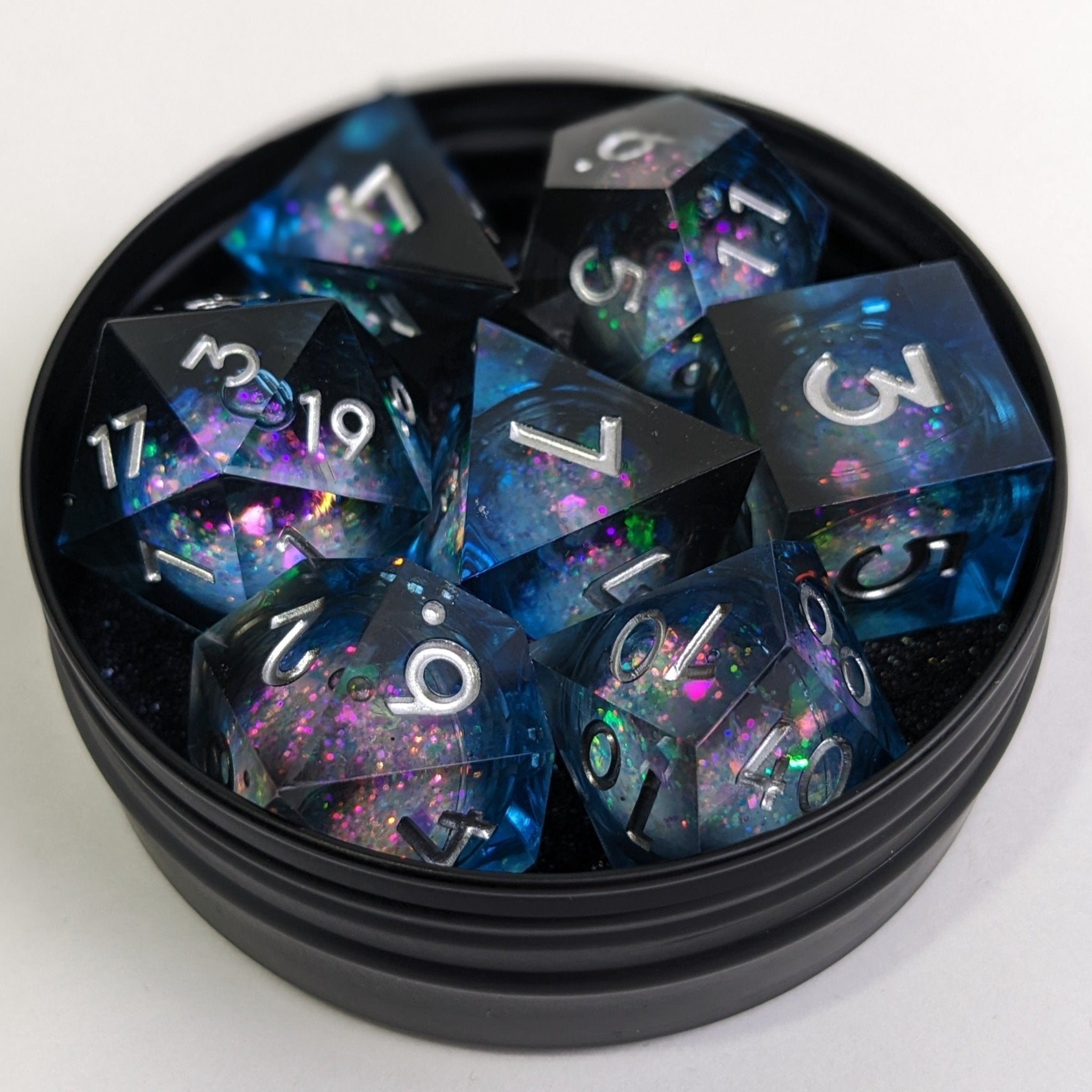 Midnight Stardust - 7 Piece Luxury D&D Dice Set