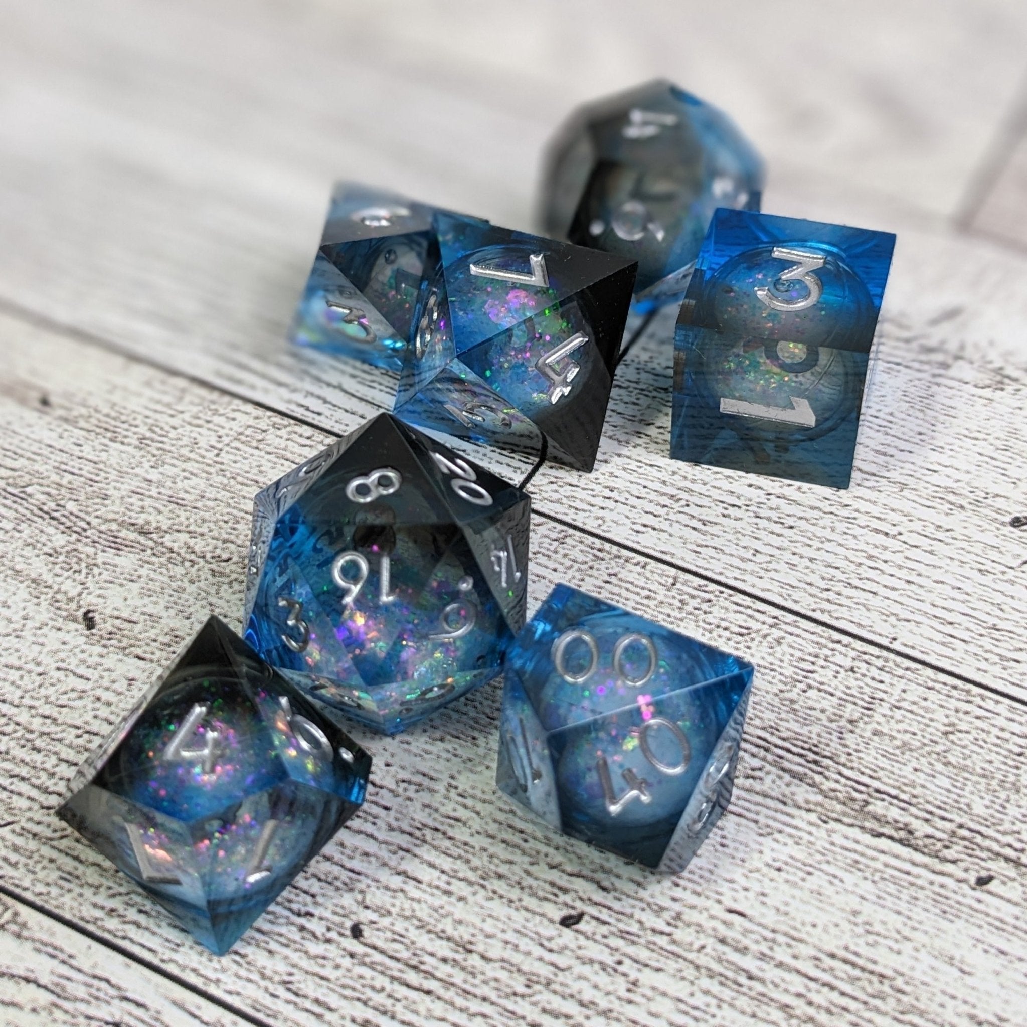 Midnight Stardust - 7 Piece Luxury D&D Dice Set
