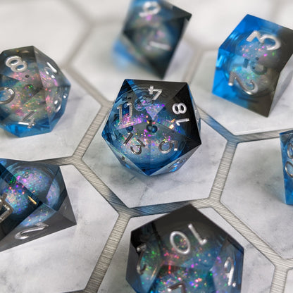 Midnight Stardust - 7 Piece Luxury D&D Dice Set