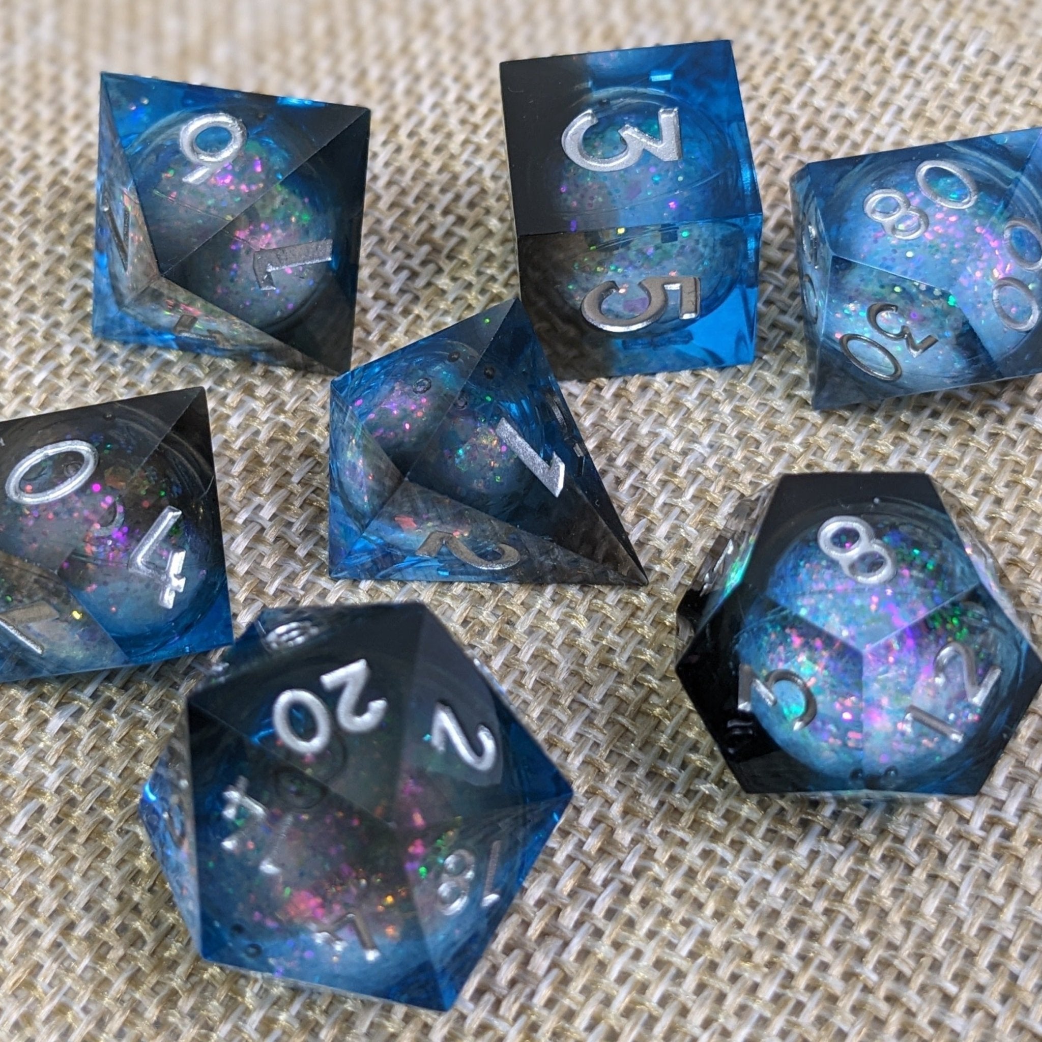 Midnight Stardust - 7 Piece Luxury D&D Dice Set