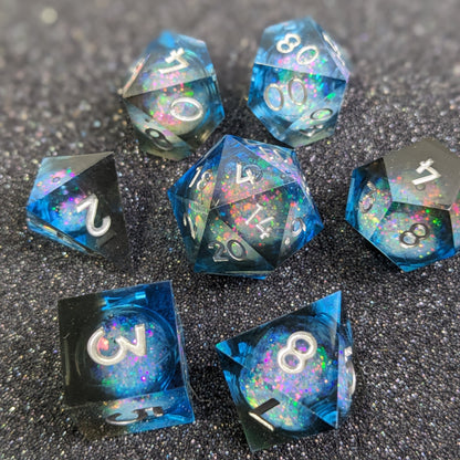 Midnight Stardust - 7 Piece Luxury D&D Dice Set